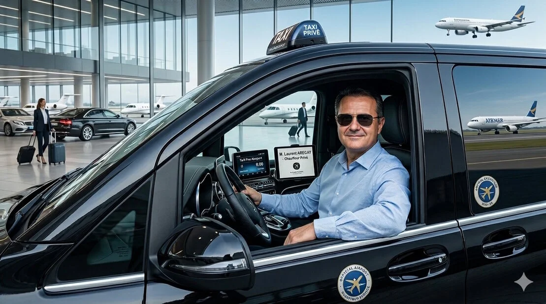 Intérieur d’un van Mercedes confortable pour un transfert taxi